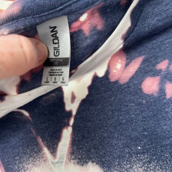 Train Station Kind of Day Black/Gray Bleached Tee Large - Picture 3 of 6